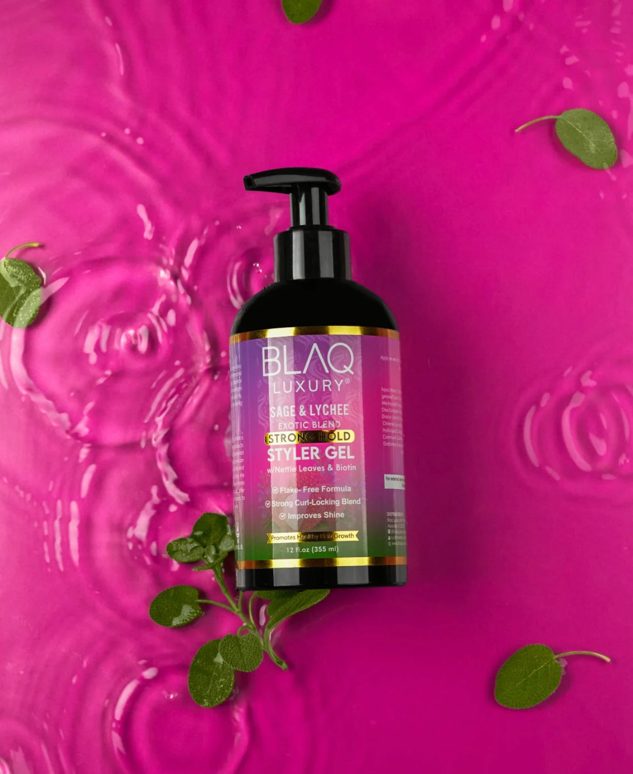 Gel coiffant tenue forte à la sauge et au litchi