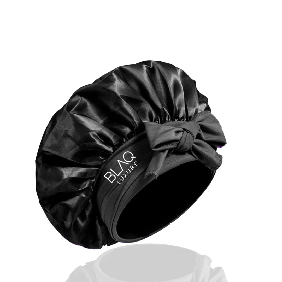 Black Color Satin Bonnet