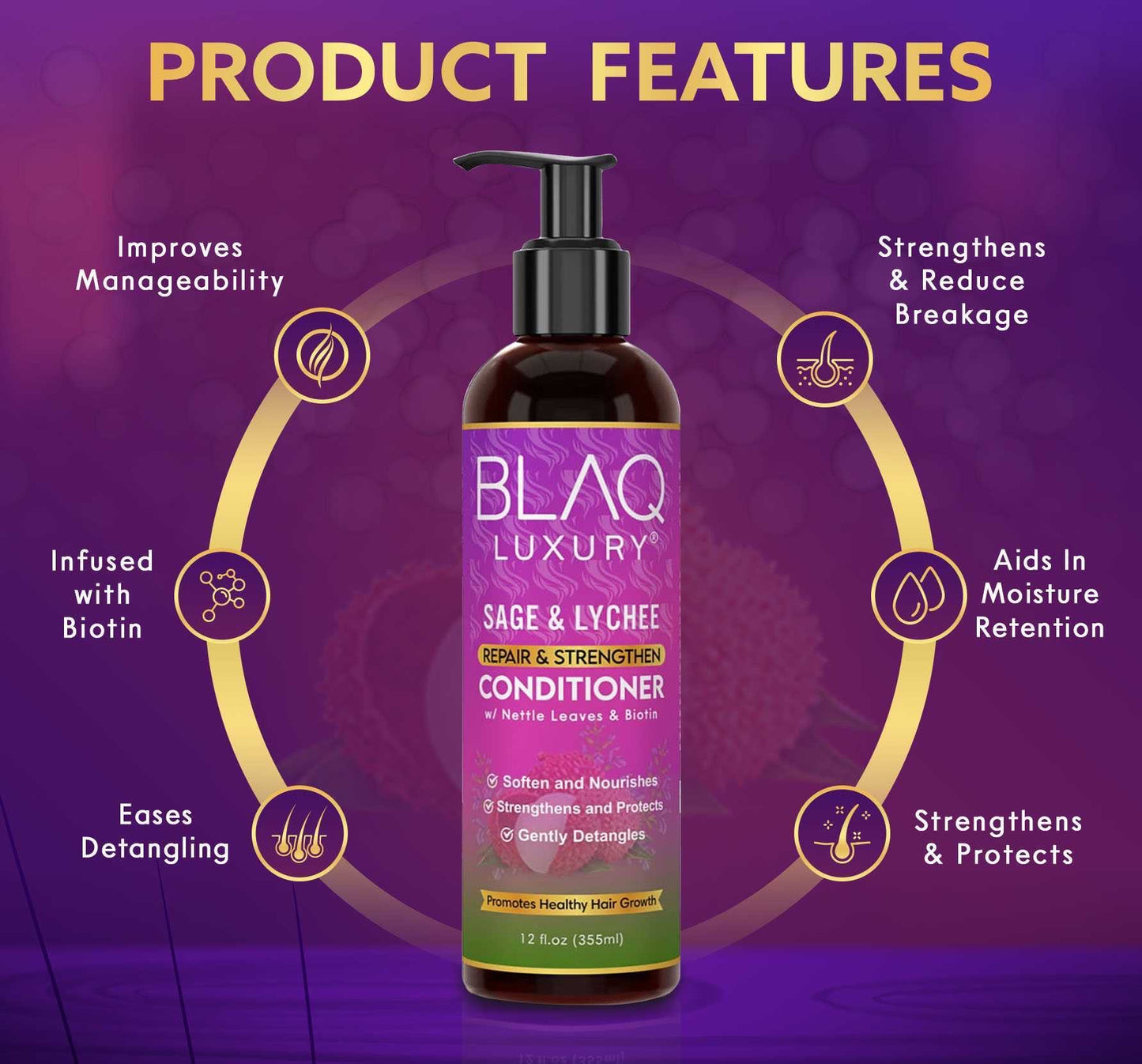 Sage & Lychee Conditioner- For Hair Thickening