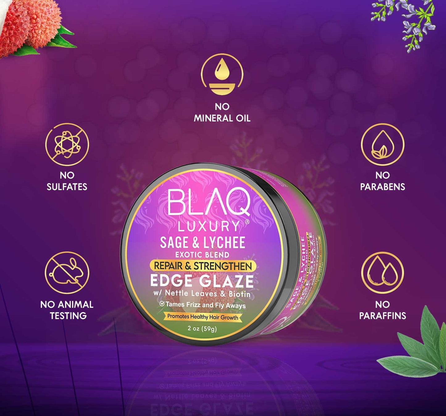 Sage & Lychee Edge Glaze- For Healthy Edges