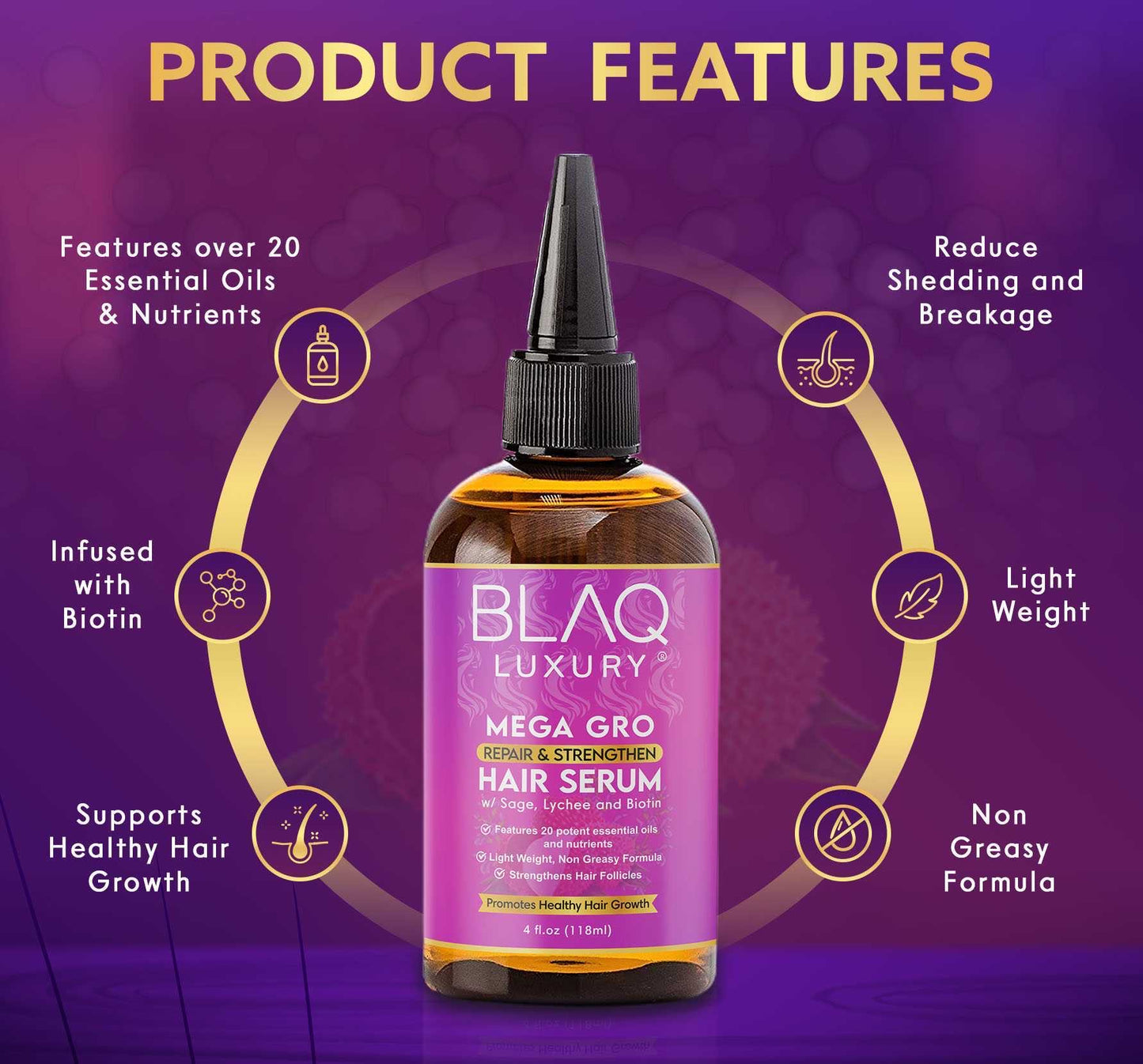 Mega Gro Hair Serum- For Hair Growth