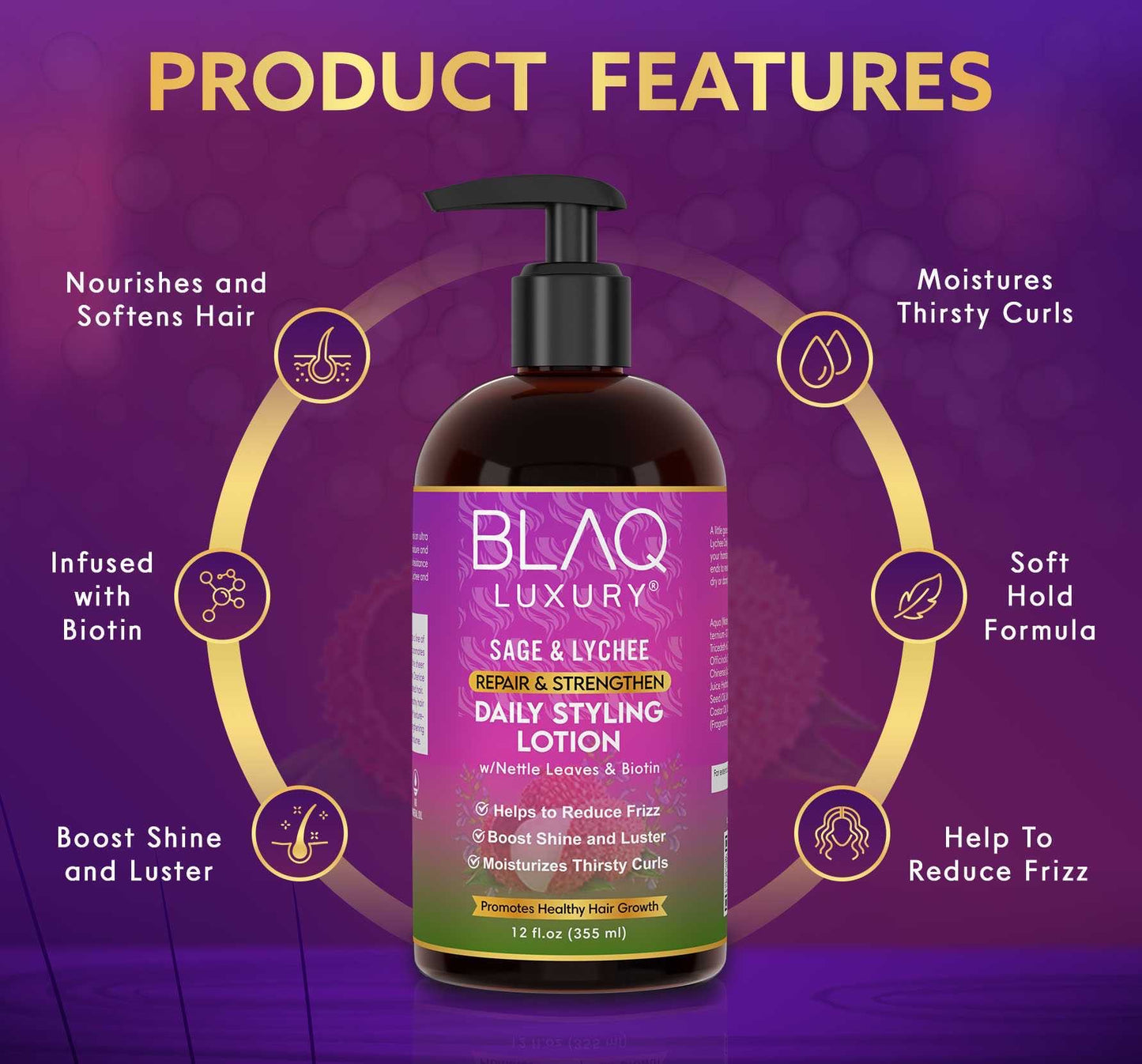 Lotion coiffante quotidienne à la sauge et au litchi