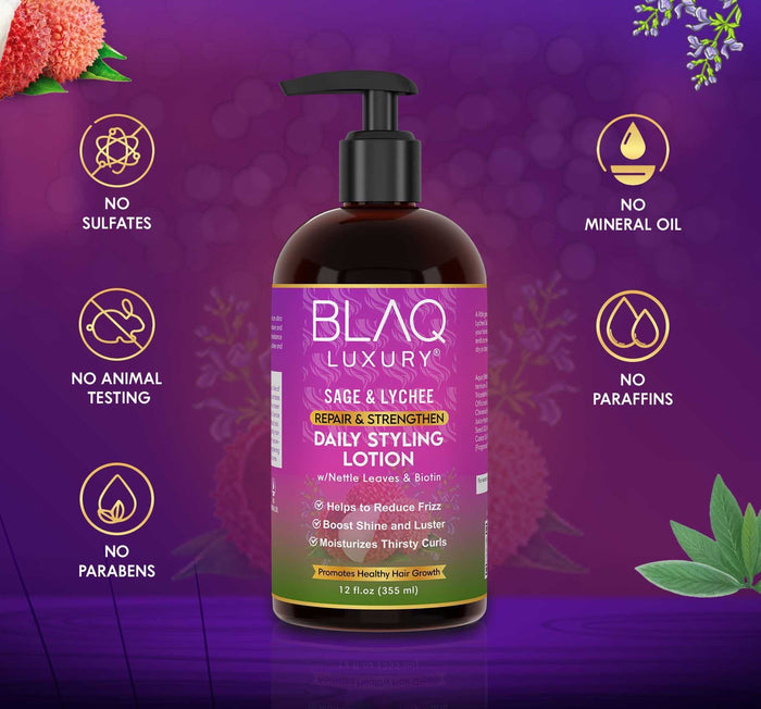 Lotion coiffante quotidienne à la sauge et au litchi